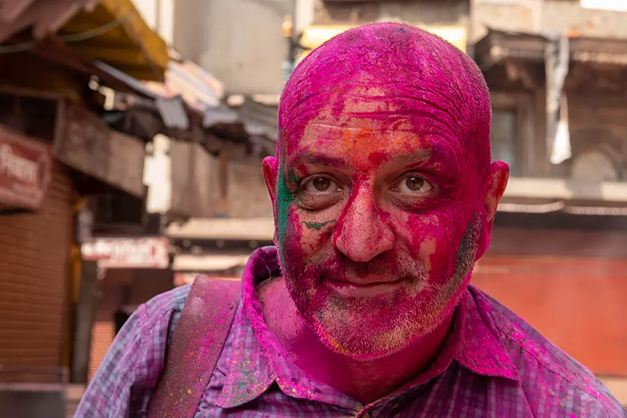 Photographer and Tour Leader Steve Davey at the Holi festival