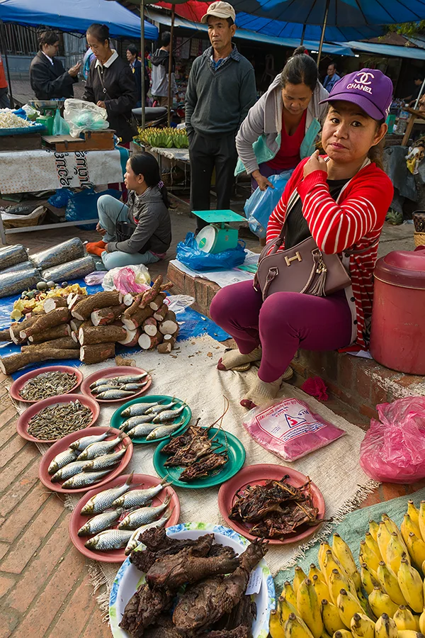 Photograph Luang Prabang Morning Market on a Laos Photography Tour